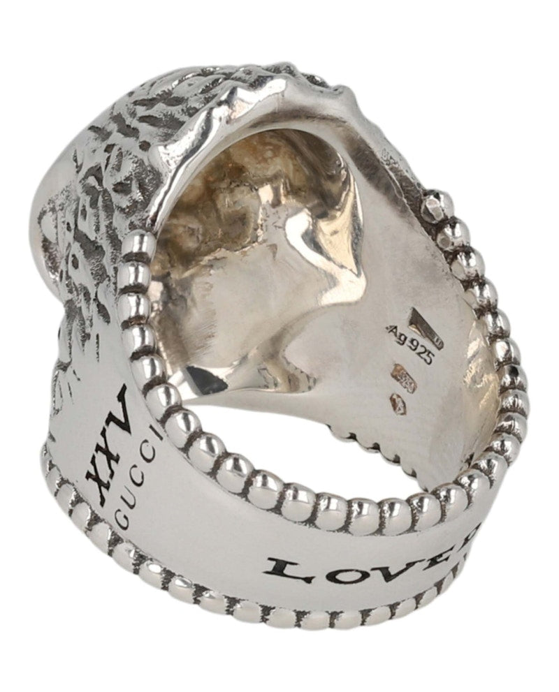 Gucci Anger Forest Eagle Ring Silver