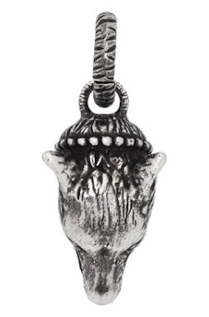 Gucci Anger Forest Wolf Head Charm Silver