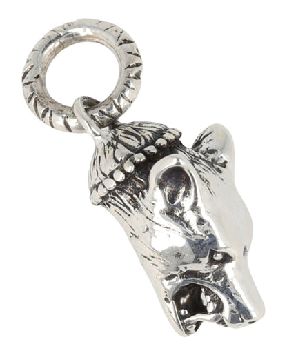 Gucci Anger Forest Wolf Head Charm Silver