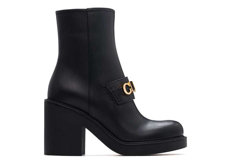 Gucci Ankle Leather Boots Black (Women's)