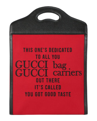 Gucci Aria 100th Anniversary Embroidered Tote Red