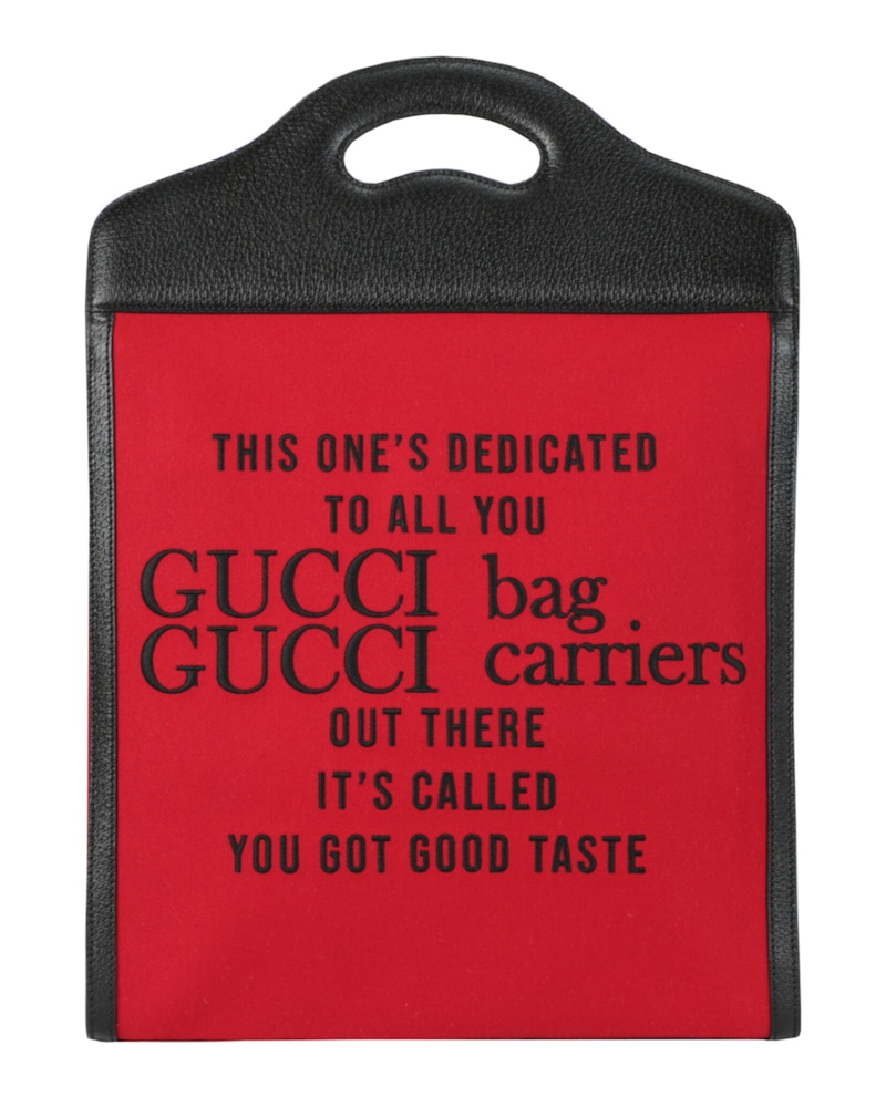 Gucci Aria 100th Anniversary Embroidered Tote Red