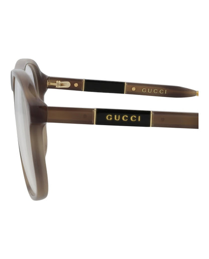 Gucci Aviator-Frame Acetate Optical Frames Havana Havana Transparent (GG0844O-30009528-003)