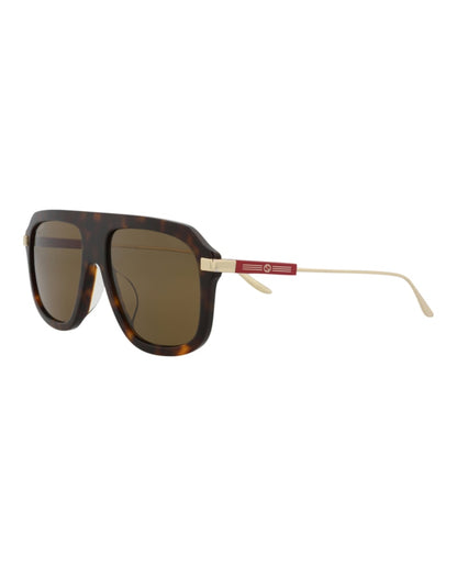 Gucci Aviator-Frame Acetate Sunglasses Havana Gold Brown (GG1309S-30013896-006)