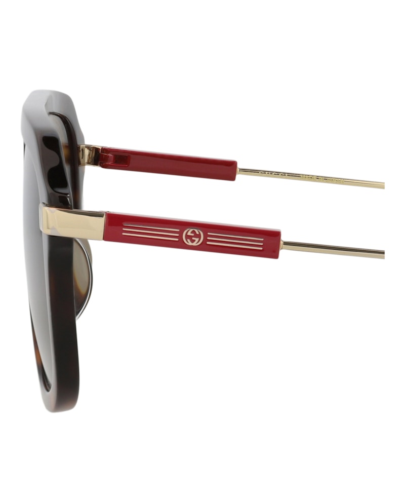 Gucci Aviator-Frame Acetate Sunglasses Havana Gold Brown (GG1309S-30013896-006)
