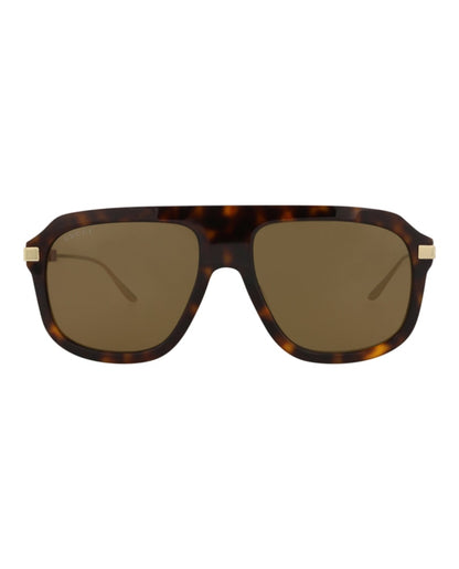 Gucci Aviator-Frame Acetate Sunglasses Havana Gold Brown (GG1309S-30013896-006)