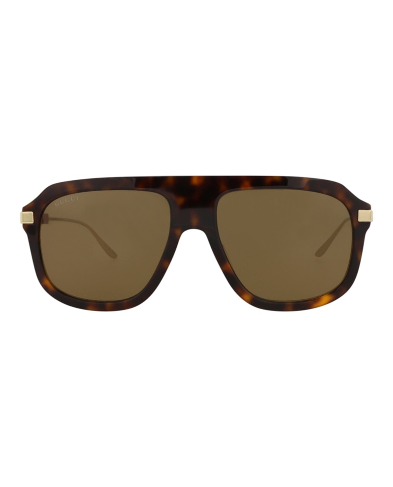 Gucci Aviator-Frame Acetate Sunglasses Havana Gold Brown (GG1309S-30013896-006)
