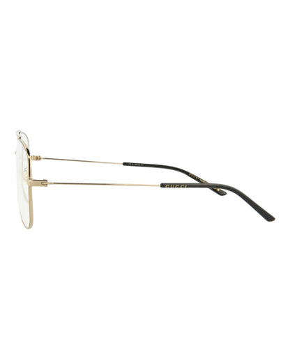 Gucci Aviator-Frame Metal Optical Frames Gold Gold Transparent (GG0442O-30006433-002)