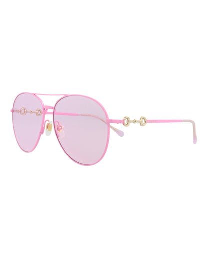 Gucci Aviator-Frame Metal Sunglasses Fuchsia Fuchsia Pink (GG1698S-30015487-003)