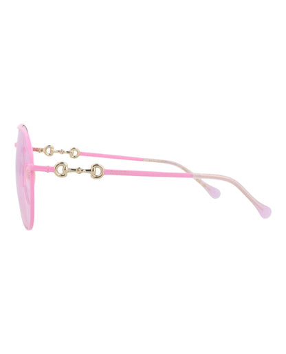 Gucci Aviator-Frame Metal Sunglasses Fuchsia Fuchsia Pink (GG1698S-30015487-003)