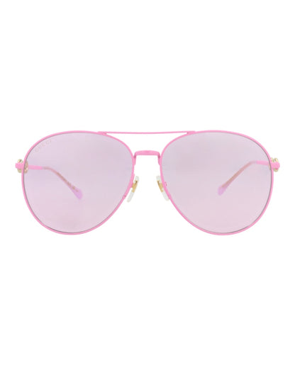 Gucci Aviator-Frame Metal Sunglasses Fuchsia Fuchsia Pink (GG1698S-30015487-003)