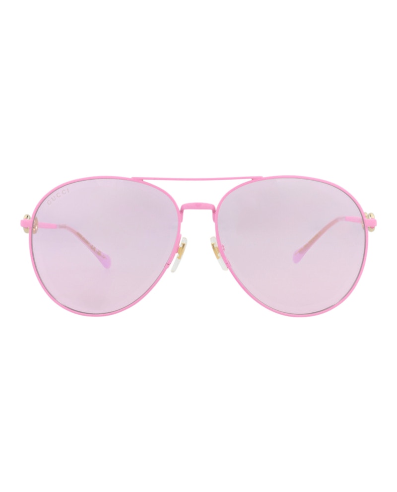 Gucci Aviator-Frame Metal Sunglasses Fuchsia Fuchsia Pink (GG1698S-30015487-003)