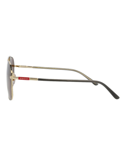 Gucci Aviator-Frame Metal Sunglasses GOLD HAVANA BROWN (GG1351S-30013912-004)