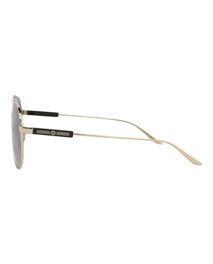 Gucci Aviator-Frame Metal Sunglasses Gold/Gold/Grey (GG1311S-30013897-003)