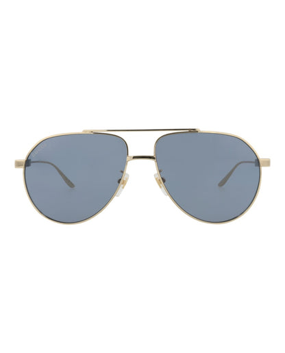 Gucci Aviator-Frame Metal Sunglasses Gold/Gold/Grey (GG1311S-30013897-003)