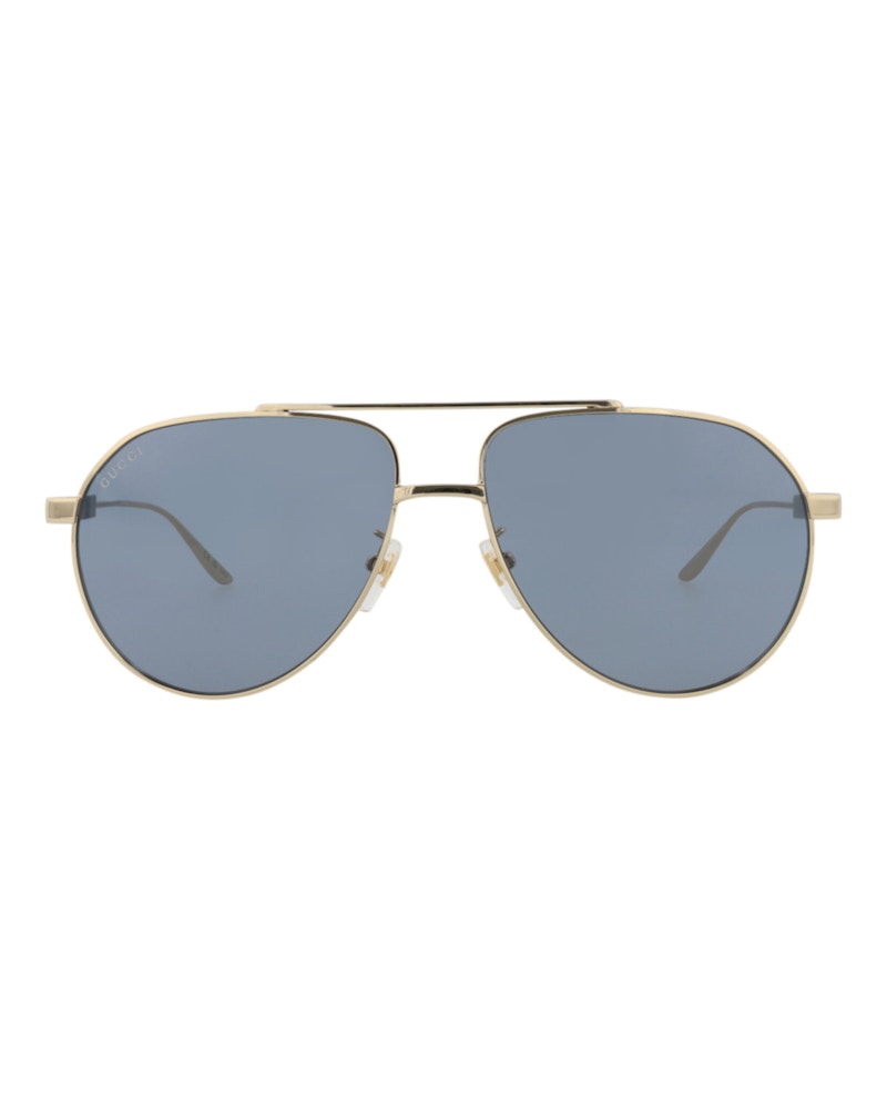 Gucci Aviator-Frame Metal Sunglasses Gold/Gold/Grey (GG1311S-30013897-003)