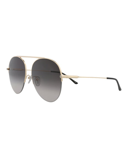 Gucci Aviator-Frame Metal Sunglasses Gold/Gold/Grey (GG1413S-30014423-001)