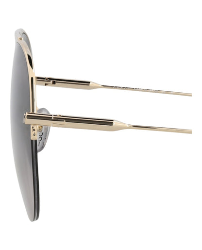 Gucci Aviator-Frame Metal Sunglasses Gold/Gold/Grey (GG1413S-30014423-001)