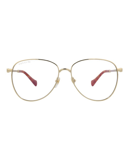 Gucci Aviator-Frame Metal Sunglasses Gold Gold Transparent (GG1419S-30014428-004)
