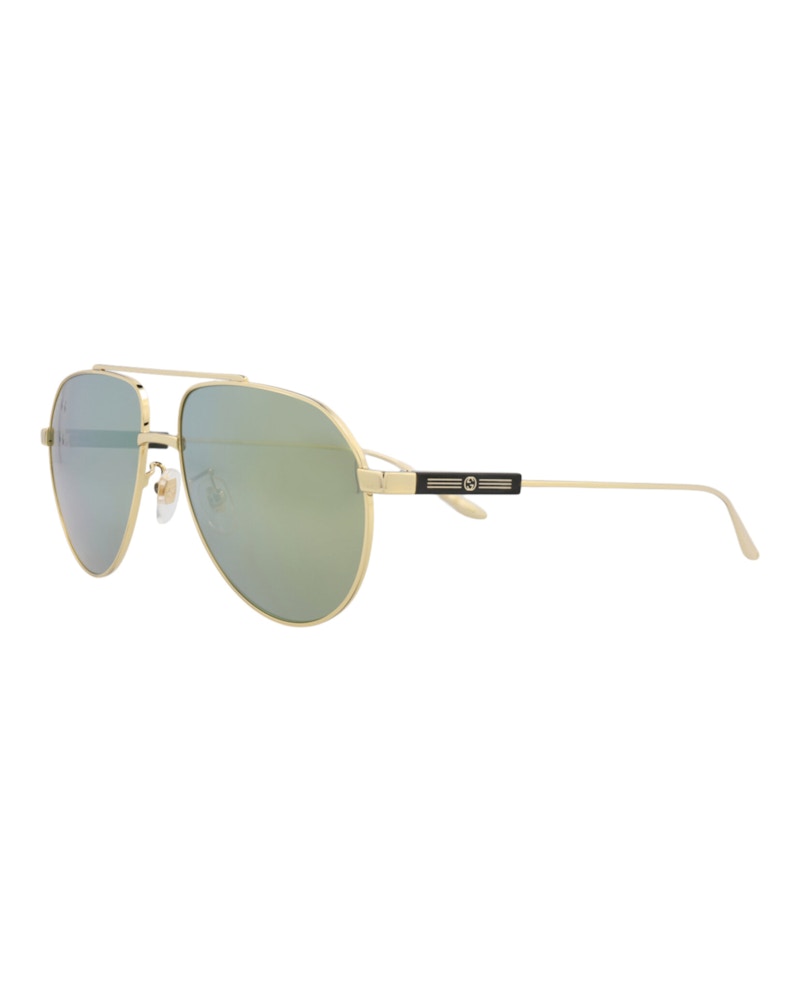 Gucci Aviator-Frame Metal Sunglasses Gold Gold Yellow (GG1311S-30013897-002)