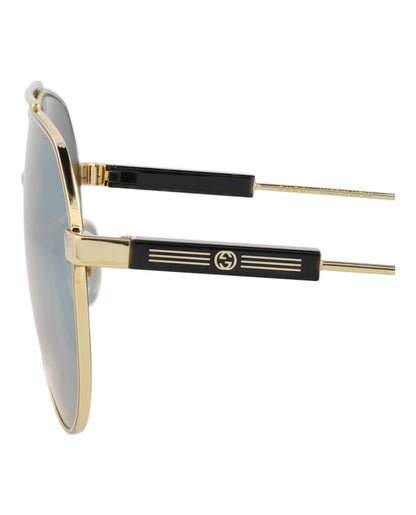 Gucci Aviator-Frame Metal Sunglasses Gold Gold Yellow (GG1311S-30013897-002)