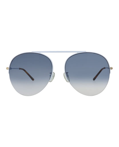 Gucci Aviator-Frame Metal Sunglasses Light Blue/Light Blue/Blue (GG1413S-30014423-003)