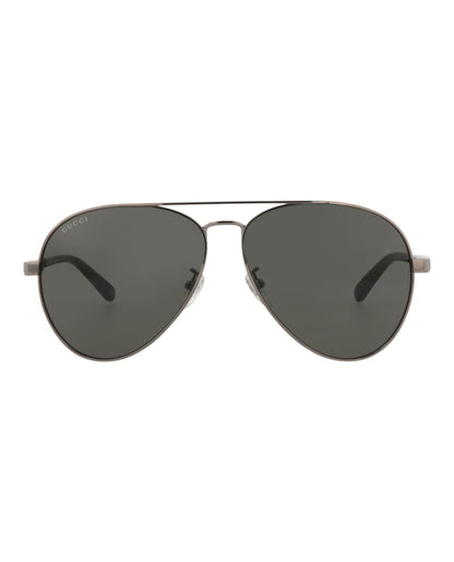 Gucci Aviator-Frame Metal Sunglasses Ruthenium/Black/Grey (GG1288SA-30013891-001)