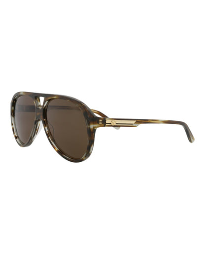 Gucci Aviator-Frame Recycled Acetate Sunglasses Havana Havana Brown (GG1286S-30013856-003)