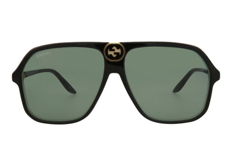 Gucci Aviator Sunglasses Black/Black/Green (GG0734S-30008884-004)