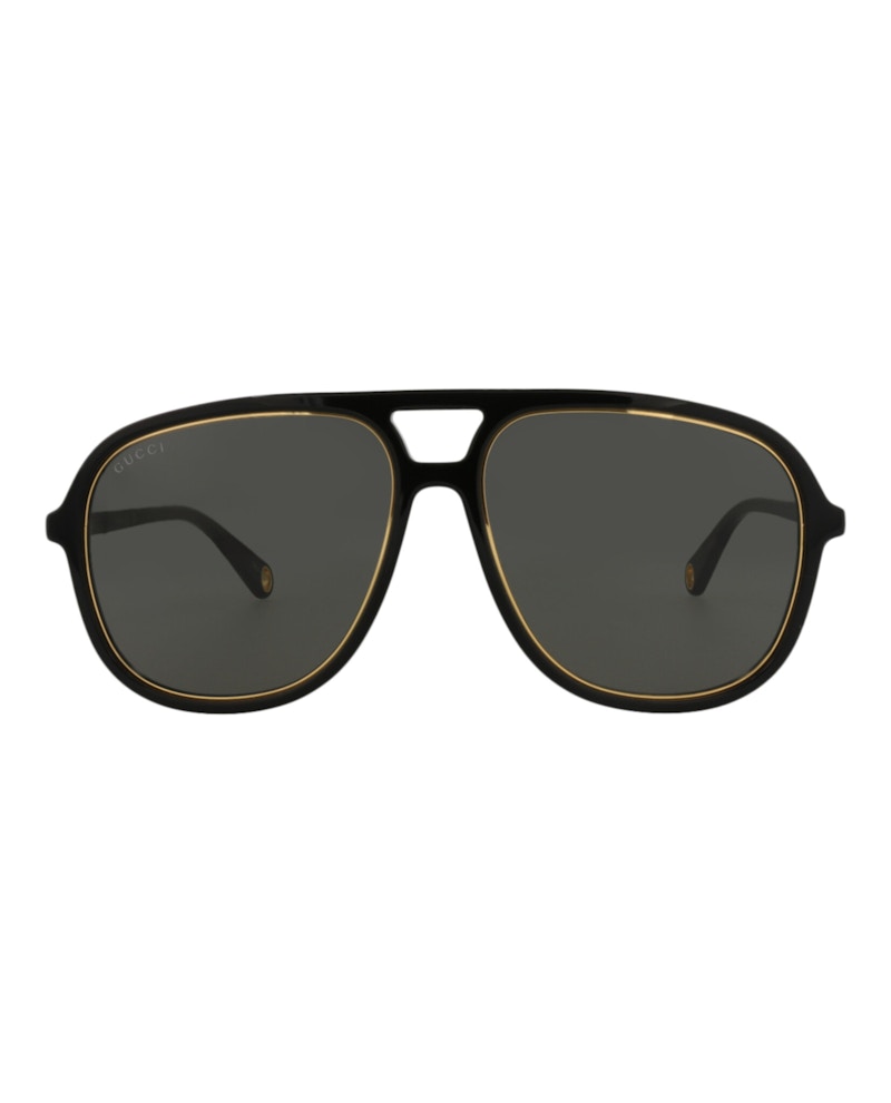 Gucci Aviator Sunglasses Black/Black/Grey (GG1077S-30012797-001)