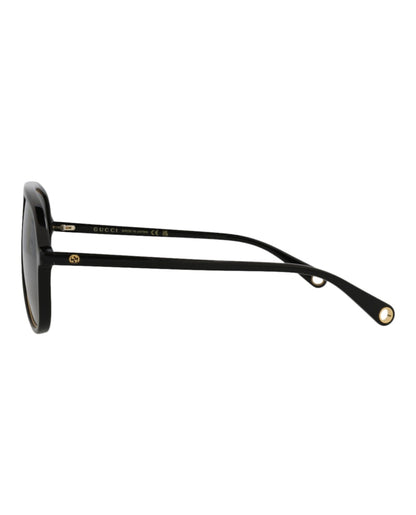 Gucci Aviator Sunglasses Black/Black/Grey (GG1077S-30012797-001)