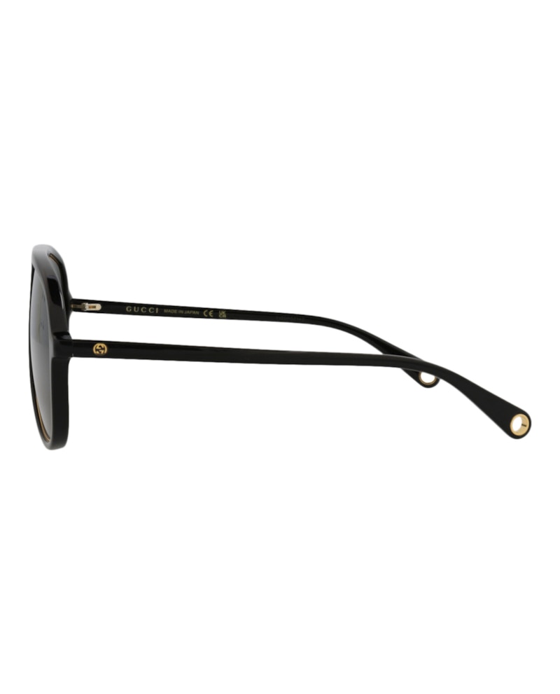Gucci Aviator Sunglasses Black/Black/Grey (GG1077S-30012797-001)