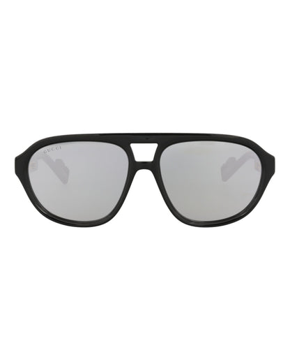 Gucci Aviator Sunglasses Black/Black/Silver (GG1239S-30013509-002)