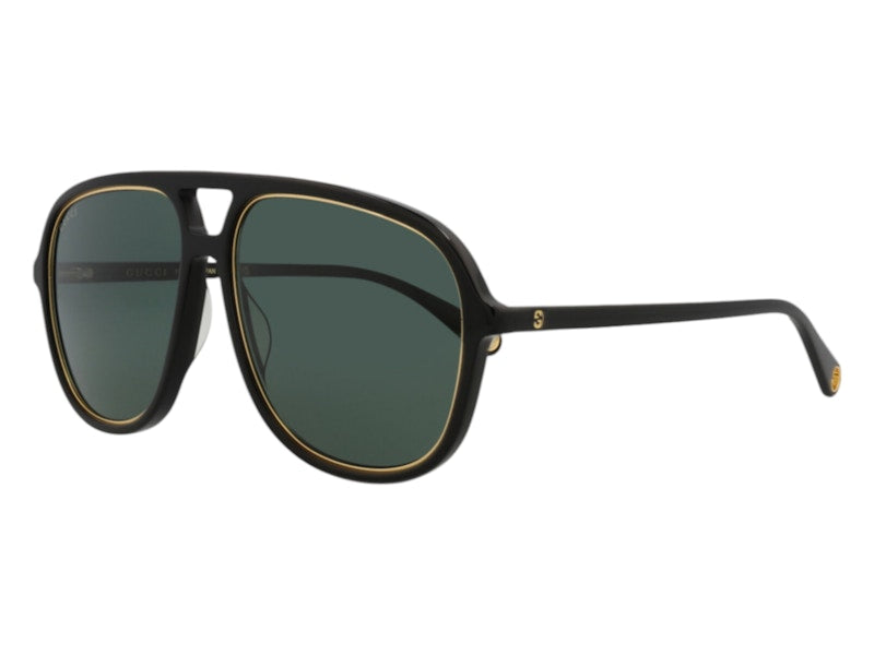 Gucci Aviator Sunglasses Black/Green (GG1077S-30012797-002)