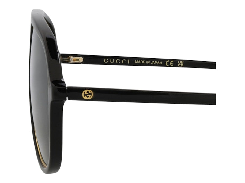 Gucci Aviator Sunglasses Black/Green (GG1077S-30012797-002)