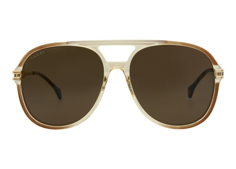 Gucci Aviator Sunglasses Brown/Gold/Brown (GG1104S-30012810-002)