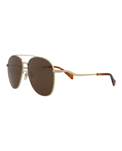 Gucci Aviator Sunglasses Gold/Gold/Brown (GG0969S-30011127-002)