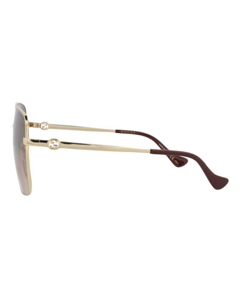 Gucci Aviator Sunglasses Gold Gold Brown (GG1087S-30012961-002)