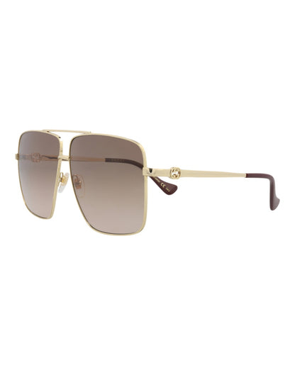 Gucci Aviator Sunglasses Gold Gold Brown (GG1087S-30012961-002)