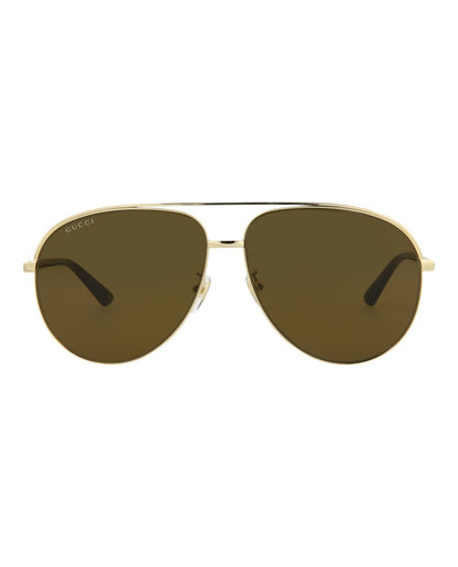 Gucci Aviator Sunglasses Gold/Gold/Brown (GG1098S-30012903-002)