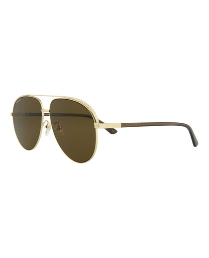 Gucci Aviator Sunglasses Gold/Gold/Brown (GG1098S-30012903-002)