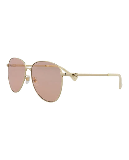 Gucci Aviator Sunglasses Gold/Gold/Pink (GG1419S-30014428-003)