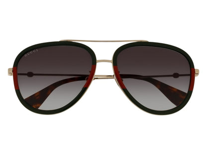 Gucci Aviator Sunglasses Gold Green (GG0062S-003-57)