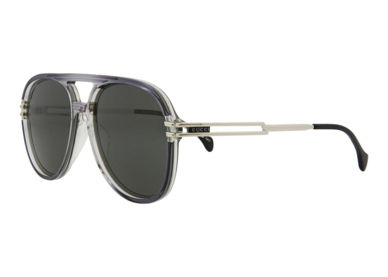 Gucci Aviator Sunglasses Grey/Silver/Grey (GG1104S-30012810-001)