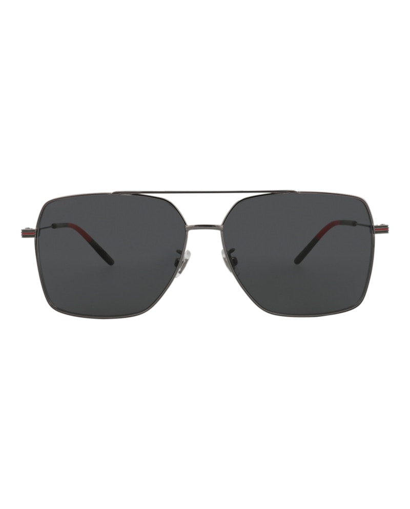 Gucci Aviator Sunglasses Ruthenium/Ruthenium/Grey (GG1053SK-30011661-001)