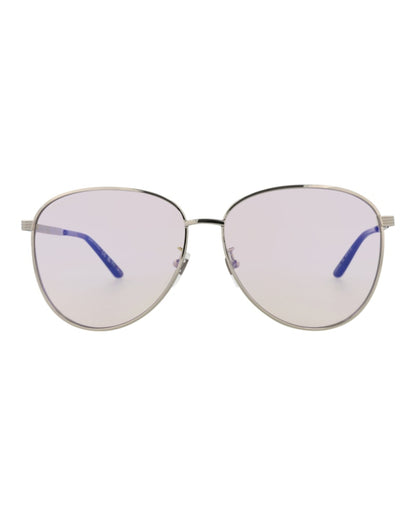 Gucci Aviator Sunglasses Silver/Silver/Yellow (GG0945SA-30010554-005)