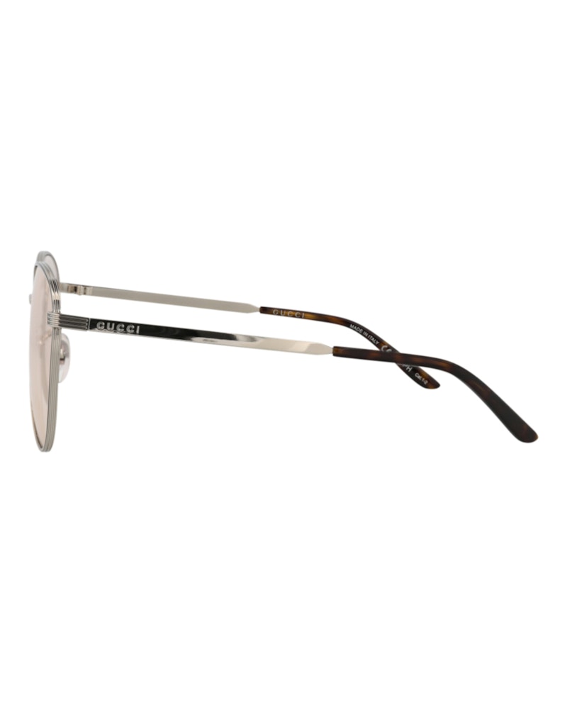 Gucci Aviator Sunglasses Silver/Silver/Yellow (GG0945SA-30010554-005)