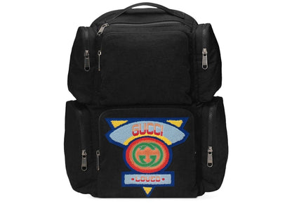 Gucci Backpack 80s Patch Large Black