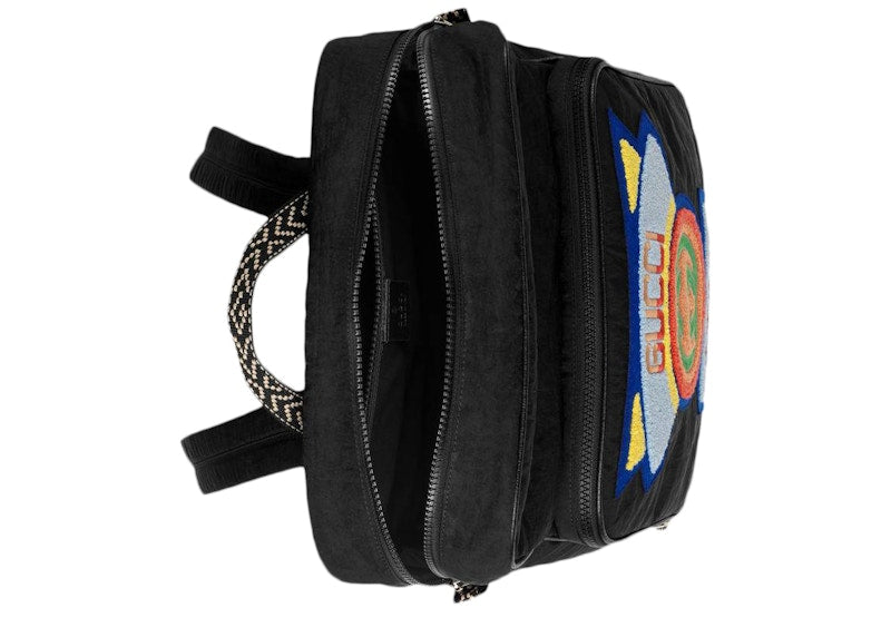 Gucci Backpack 80s Patch Medium Black