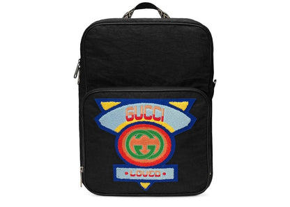 Gucci Backpack 80s Patch Medium Black